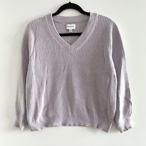 Frank & Oak Lavendar V-neck Sweater